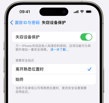 宜阳苹果手机维修分享iOS17'失窃设备保护'功能是什么？ 
